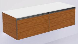 Тумба под раковину Armadi Art Quatro 790-M2-140(70+70)-W-A+L 140 см с подсветкой ива/антрацит